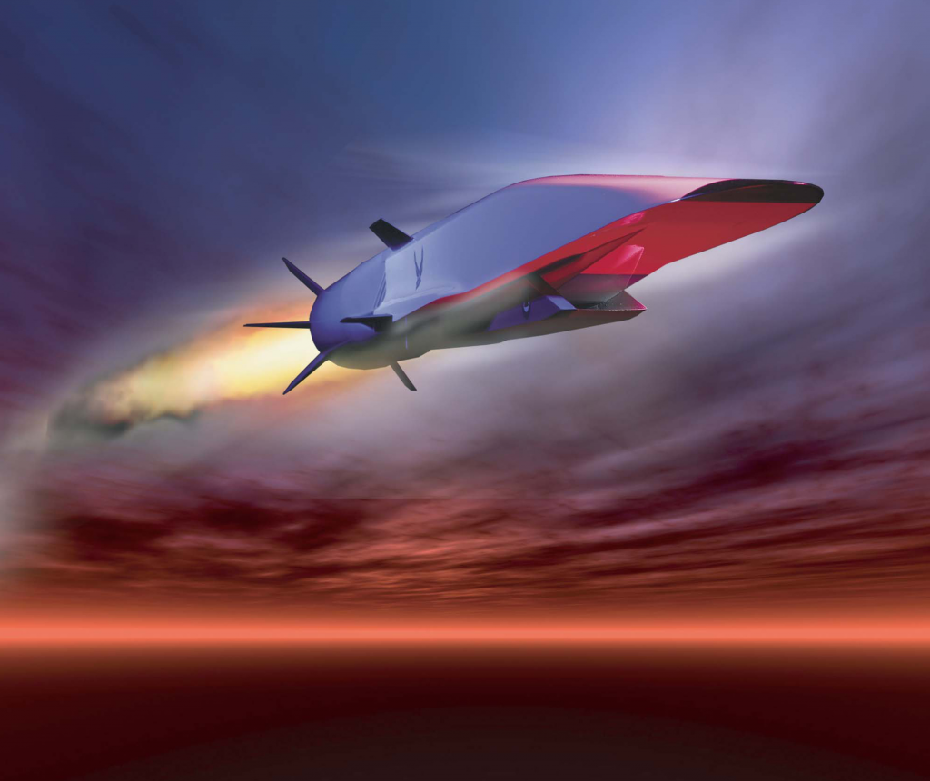 The U.S. Air Force is set to demonstrate the hypersonic X-51A Waverider, which is designed to ride on its own shock wave and accelerate to about Mach 6. Hypersonics will “revolutionize military affairs in the same fashion that stealth did a generation ago, and the turbojet engine did a generation before,” according to an Air Force study. (U.S. Air Force image)