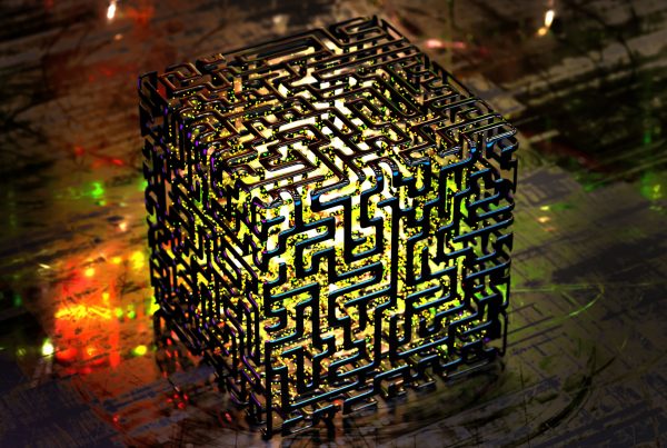 Complex quantum computers of the kind depicted in this conceptual rendering are decades away, but quantum clocks and other applications of the knowledge that quantum mechanics has discovered could be in wide use much sooner. (Graphic by Getty Images)