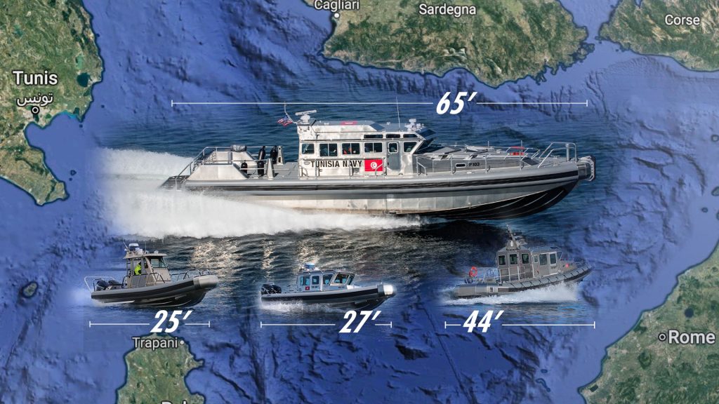 The Tunisian navy received 22 Response boats, ranging in size from 25 to 44 feet, between 2010 and 2013. These new vessels replaced the navy’s aging small boats, which had been used for patrolling, search and rescue and interdiction. (Photos courtesy of SAFE Boats International)