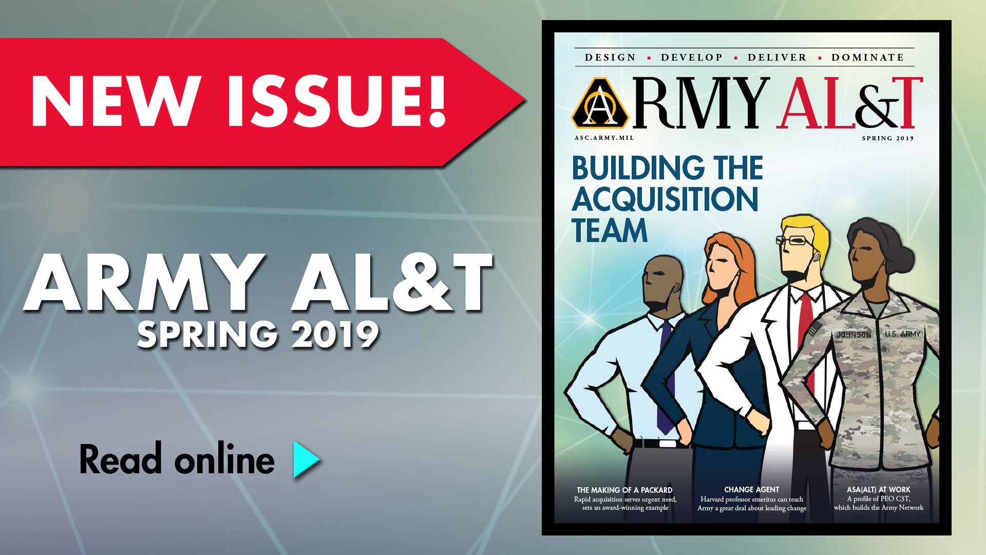 Button - Army AL&T magazine
