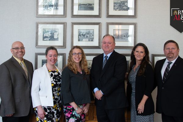 LEAD GRADS From left: William “Cody” Swinford, Cassandra Reilly, Megan Henline, Kelly Sowell, LEAD program manager Kelly L. Terry and Thomas LaFontaine stand together following the Year Group 2021 and 2022 LEAD graduation ceremony on June 29, 2023, in Springfield, Virginia. (Photo by Jeremy Carlin, U.S. Army Acquisition Support Center)