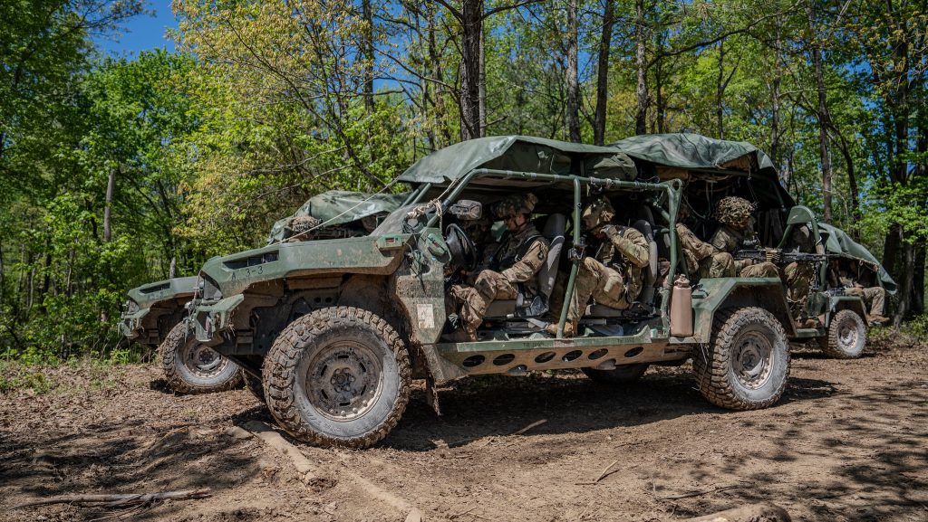 ALREADY GONEThe command team from 2nd Battalion, 502nd Infantry Regiment, 2nd Brigade Combat Team, 101st Airborne Division (Air Assault) conducts battlefield circulation during hasty defense and vehicle drop-off operations as part of Operation Lethal Eagle at Fort Campbell. The exercise tested systems designed to ensure that Soldiers are never in one place long enough to be seen, physically or through electronic signature. (Photo by Sgt. 1st Class Joseph Truesdale, 101st Airborne Division (Air Assault) Public Affairs) 