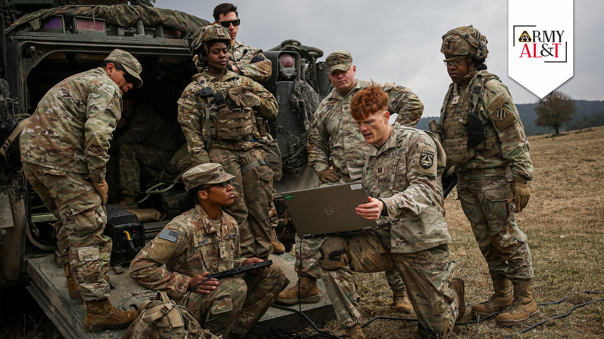 PUTTING AI TO THE TEST Soldiers assigned to the 6th Squadron, 8th Cavalry Regiment, and the Artificial Intelligence Integration Center, conduct drone test flights and software troubleshooting during Allied Spirit 24 at the Hohenfels Training Area, Joint Multinational Readiness Center, Germany, March 6, 2024. (Photo by Spc. Micah Wilson, Joint Multinational Readiness Center)