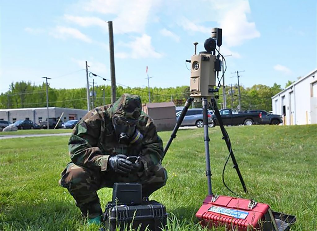 JBTDS SAMPLINGDuring a Product Manager Risk Reduction event at Aberdeen Proving Ground in October 2023, a Marine from CBIRF prepares a sample obtained from the JBTDS Detector/Collector for PCR identification using the Biomeme 3/9 ISP identifier. 