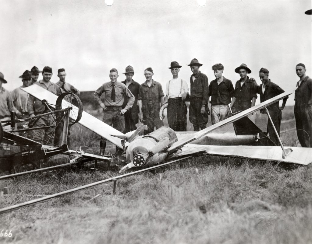 IT BEGAN WITH A BUG: The 1917 Kettering Aerial Torpedo “Bug” was an unmanned aerial torpedo launched from a four-wheeled dolly that ran down a portable track. (Photo courtesy of the National Museum of the United States Air Force)