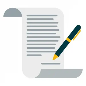 memo with pen Icon