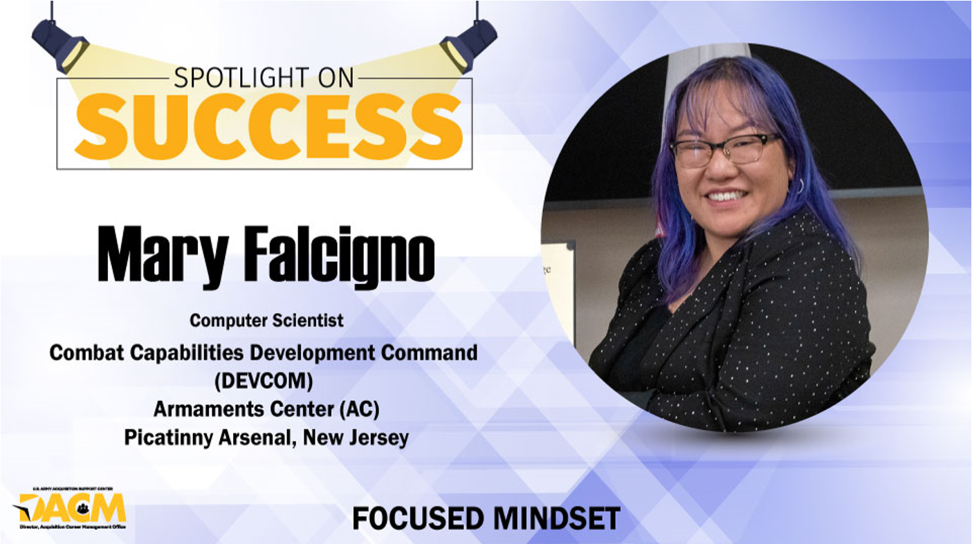 Banner for Spotlight on Success for Mary Falcigno