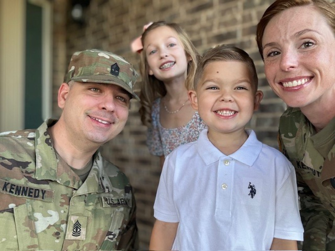 Staff Sgt. Jordan LeeAnn Kennedy and family 