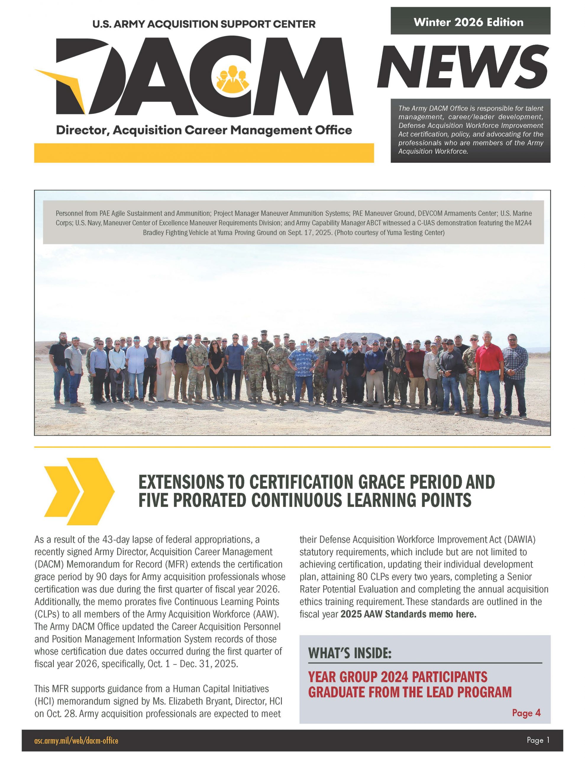 DACM 2026 Winter News