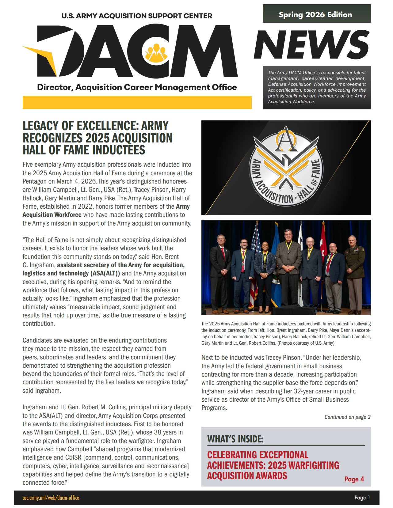 Thumbnail of Spring 2026 DACM Newsletter